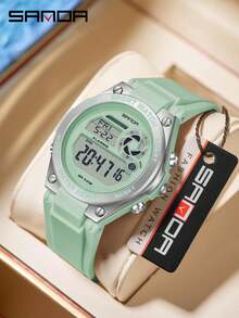 Jam Tangan Olahraga Digital SANDA Pria Wanita, Tali Silikon Warna-warni, Casing Bulat, Tampilan Ganda, Tahan Air 5ATM, Alarm, Tanggal Hari Ini, Jam Tangan Unisex - Satu ukuran cocok untuk semua. - View 17