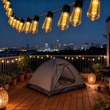1 Set 8M/20LED 11M/30LED Or Waterproof Solar Powered Papaya Shaped String Lights, Warm White LED Fairy Garland Lights, 8 Lighting Modes, For Outdoor Garden Yard Pathway Railing, Party Camping Home Holiday Patio Backyard Ornament Background Decoratio - Solar Papaya Lamp - View 9