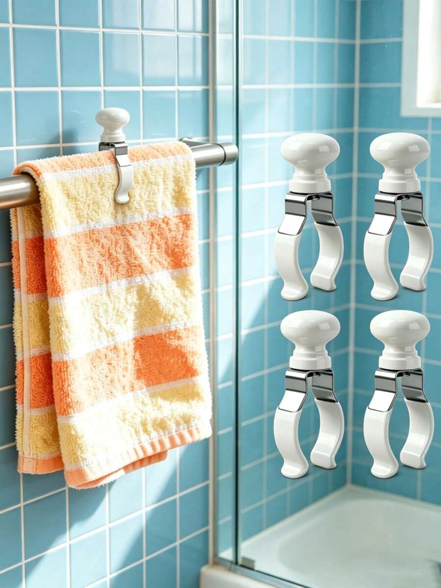 Kitchen Towel Clip, Thick Towel And Linen Cloth With Strong Grip On Microwave, Oven, Dishwasher, Bathroom Storage, Practical Kitchen Storage Box, Home Essential, Storage Supplies