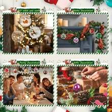 60/30/20/10pcs Fillable Christmas Decorative Balls - 7cm Clear Plastic, Thickened Sphere, Suitable For Christmas Tree Decoration And Holiday Home Party - No Electricity Required - Multicolor - View 10