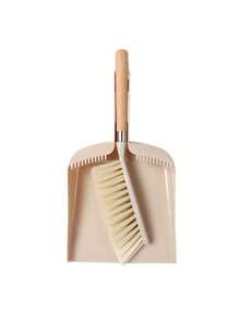 A Broom And Dustpan Set With A Wooden Handle - Compact And Lightweight, Natural Wood Color, Durable, Suitable For Cleaning Floors, Sofas, And Tables, Comes With A Small Brush, Ideal For Home And Commercial Use, Suitable For All Users - Milky White - View 13