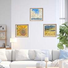 إطار صندوق ظل بعمق 3 سم ومقاس 22x22 سم من الخشب الطبيعي - إطار صورة ثلاثي الأبعاد للتعبئة، ديكور جداري متعدد الاستخدامات للأعمال الفنية اليدوية والديكور الاحتفالي - إطار صورة مجوف 1 قطعة - مشاهدة 7
