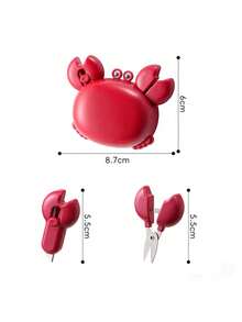 Crab Shaped 3-In-1 Magnetic Bottle Opener Tool, Fridge Magnet Kitchen Gadget Set, Mini Scissors Utility Knife Bottle Opener Combination, Creative Cute Kitchen Accessories, Rust-Proof Multifunctional, Gift For Home Cooks And Friends - Multicolor - View 8