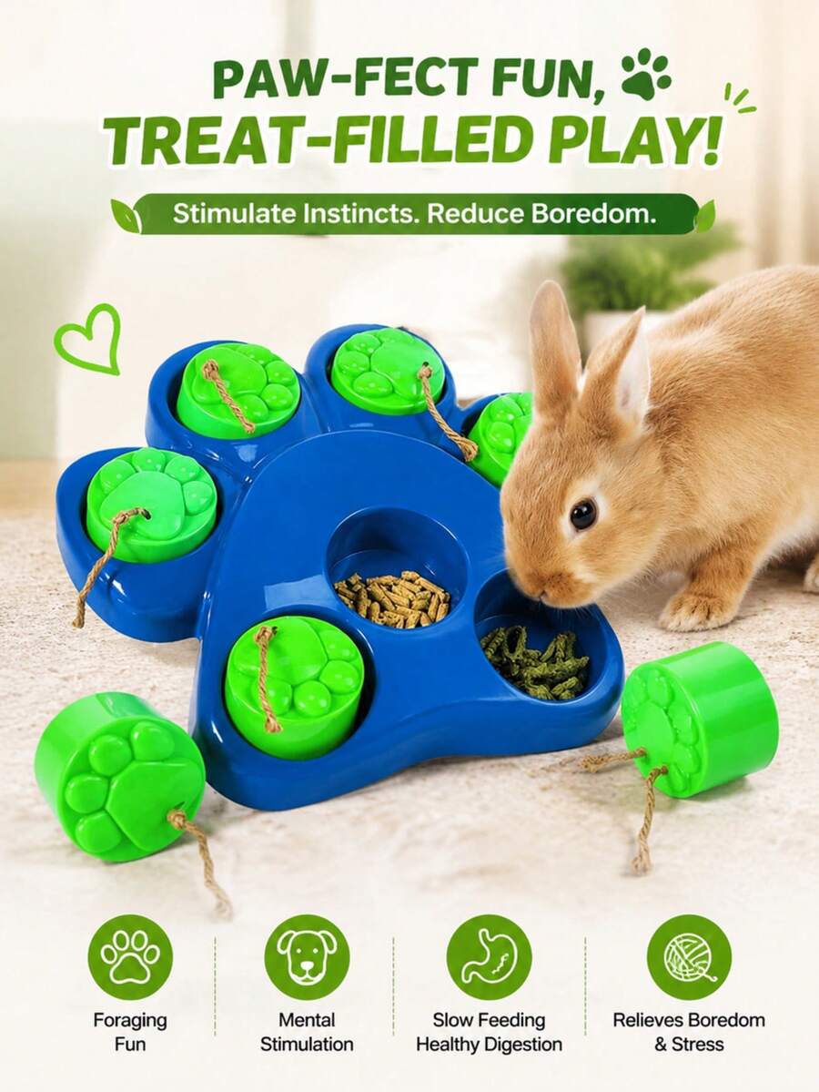 1pc Multi-Functional Pet Puzzle Feeding Bowl, Interactive Slow Feeder Sniffing Toy For Dogs, Cats, Rabbits And Other Small Pets, Fun Brain Game Treat Dispenser, Relieve Boredom And Promote Digestion, Easy To Clean Durable Pet Supplies, Autumn Pet Toy - 50ml - View 1