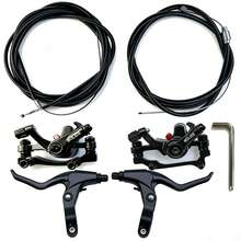 Universal Bicycle Mechanical Disc Brake Kit, Front/Rear BOLIDS Disc Brake Caliper Set, Includes Left/Right Brake Levers, Brake Cables And Allen Wrench, Complete Disc Brake Replacement Parts For MTB Mountain Bike, City Bike, Folding Bike - Multicolor - View 1