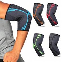 2pcs Adjustable Elbow Braces, Unisex Elbow Compression Sleeve Wrap, Suitable For Outdoor Sports, Basketball, Tennis, Volleyball, Baseball, Weightlifting, Golf, Fitness Training - Multicolor - View 3