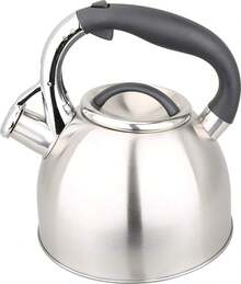 Mingyin 3-Liter Stainless Steel Kettle With Ergonomic Handle, Suitable For All Types Of Cooktops, Compatible With Induction, Gas And Ceramic Hobs – Universal Kettle For Home Use, 23.5 * 21 * 22 Cm - Silver - View 2