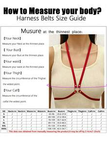 1pc Women's Red Sexy Minimalist Chest Harness, Personalized Heart Buckle Decor, Suitable For Music Festivals, Nightclubs, Parties, Dates And Other Occasions - Red - View 4