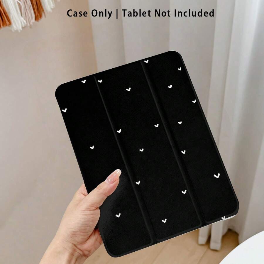 Heart Pattern Painted Effect Tablet Protective Case With Stand, Compatible With Honor 8/9/10/X8/X8A/X9/X8Pro/X9Pro/ MatePad SE 11 Inch/MatePad 11 Inch/11.5 Inch/MatePad Pro/Apple 10th Gen/11th Gen 2025 (A16)/ Galaxy Tab A7/A9 And Other Popular Models - Multicolor - View 1