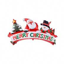 Christmas Snowman & Santa Tree Aluminum Foil Balloons, Christmas Party Banner Balloons, Suitable For Christmas Holiday Decoration - Multicolor - View 6