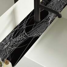 1pc Halloween Faucet Mat, Spider Web Pattern, Sink Faucet Absorbent Mat, Drainage Mat, Suitable For Kitchen, Bathroom Sink, Countertop, Drainage Mat, Diatomaceous Earth Material, Trimmable, Quick Drying Mat - Multicolor - View 5