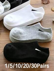 1/5/10/20/30 Pairs Women's Multi-Color Short Socks, Summer Thin Casual Fashion Low-Cut Ankle Socks - Multicolor - View 14