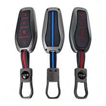 Fashionable Zinc Alloy Silicone Key Shell, Compatible With BYD Atto 3 EV Dolphin Song PRO Max Tang DM Yuan E2 Qin PLUS Car Keys, Premium Anti-Scratch Full Protection Case, Precise Cutouts, Comfortable Grip, Stylish Car Interior Accessory - A - View 1