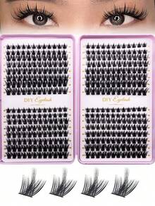 320/384/512pcs Fairy Cluster C-Curl Curly Cartoon Eyelashes 8-16mm Thin Natural Eyelash Extensions, DIY Cluster False Eyelashes, Easy To Wear And Reusable For Daily Makeup - View 13
