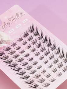 60 Clusters Natural Fox‑Eye Elongated Individual False Eyelashes, Wispy Outer‑Tail Lengthening Cluster Lash Bundles, Light‑Weight Soft Segmented Lashes, Upturned Cat‑Eye Lifting Effect, Self‑Grafting DIY Lashes For Beginners - C - View 4