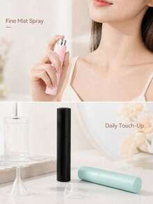 3pcs/1set 4-In-1 Travel Dispenser Bottle, 4 In 1 Travel Pump Bottle For Cosmetics, Travel Pump Bottle For Skincare And Moisturizing Samples, Reusable, Fully Detachable Design, Easy To Clean, Comes With Label Stickers, Fits Easily In Backpack, Suitable For Lotion, Toner, Makeup Remover, Body Wash, Shampoo And More - Multicolor - View 7