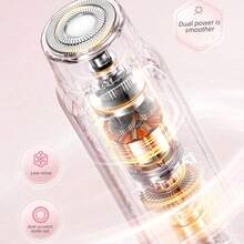 2-In-1 Electric Dual-Head Shaver For Women, Underarm, Bikini Area And Leg Hair Removal, Stubble Trimmer, Portable Gentle All-Around Hair Removal Device - Upgraded Version - View 4