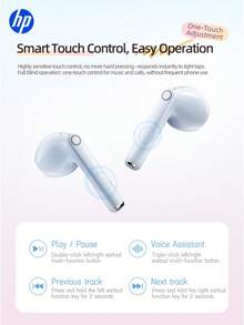 Back To School Gift, HP Wireless Earphones, White Earphones - Perfect For Sports And Exercise Use (Protective Case Included). - View 8