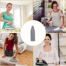 1pc Blue Leaf Pattern Ironing Board Cover | Polyester Material, Heat Resistant, Elastic Edge, Easy To Install, Machine Washable, Fits Most Ironing Board Sizes, Cover Only - Grey - View 7