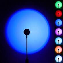 Seven-Color Sunset, Sunset Light, Adjustable Color, Internet Celebrity Colorful Sunset Lamp, Portable Floor Lamp, Atmosphere Lamp, Colorful Sunset, Sunset Lamp, Bedroom, Living Room, Portable Model, Multi-Scene Universal Model, Seven-Colorsunset Lamp - Colorful Sunset Lamp - View 9