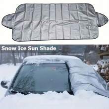 Foldable Car Windshield Cover - All-In-One Snow, Sun, And Frost Protection, Fully Protects Your Vehicle From Rain, Snow, And Intense Sunlight; Easy Installation And Removal, Practical For Travel, Outdoor Activities, And Daily Use - Multicolor - View 4
