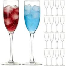 12pcs Acrylic Champagne Glasses, 5oz (Approx. 141.7g) Unbreakable Reusable Stemware - Modern And Perfect For Home Daily Use, Weddings, Baking, Drinking, Party Supplies (Clear) - View 1