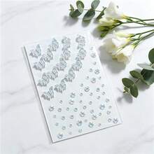 2/1pc Aurora Butterfly Face Sticker, 3D Translucent Butterfly With Multi-Size Round Rhinestone Combination, Self-Adhesive Backing No Glue Needed, Easy And Secure Application. Iridescent Butterfly Wings Reflecting Delicate Shimmer, Halloween Decorate - Multicolor - View 6