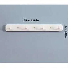 1pc Home Kitchen Bathroom Toilet Wall Mounted Hook, Side Pull Design, No Drilling Required, Adjustable Direction, Retractable Gap Adhesive Hook, Practical Hook - View 9