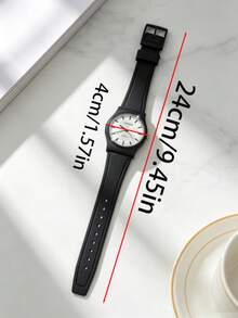 Black Minimalist Ladies Quartz Watch, With Clear And Bright Display, Easy Reading, Lightweight And Comfortable, Suitable For Daily Wear. - Black - View 3