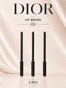 Dior Lip Brush, 10*0.8cm, Available In 1/3/5-Pack, Precise Brush Head For Smooth Application, Compact And Portable, Perfect For Daily Use And Defining Lip Shape On The Go - Black - View 9