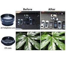 Kit Lensa Ponsel APEXEL 5-in-1: Wide 0,63X, Macro 15X, Fisheye 198°, CPL & Telephoto 2X, Kompatibel dengan iPhone dan Sebagian Besar Smartphone - A - View 6