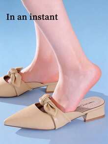 1 Pair Women's Self-Adhesive Round Toe High Heel Shoe Insoles, Ultra-Thin Soft Bottom, Comfortable, Sweat-Absorbent And Breathable - Beige - View 6