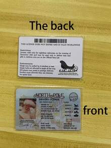 1pc Santa Claus Driver's License Lost & Found, Christmas Eve Santa Claus Flight License, Christmas Decoration Gift - Multicolor - View 7