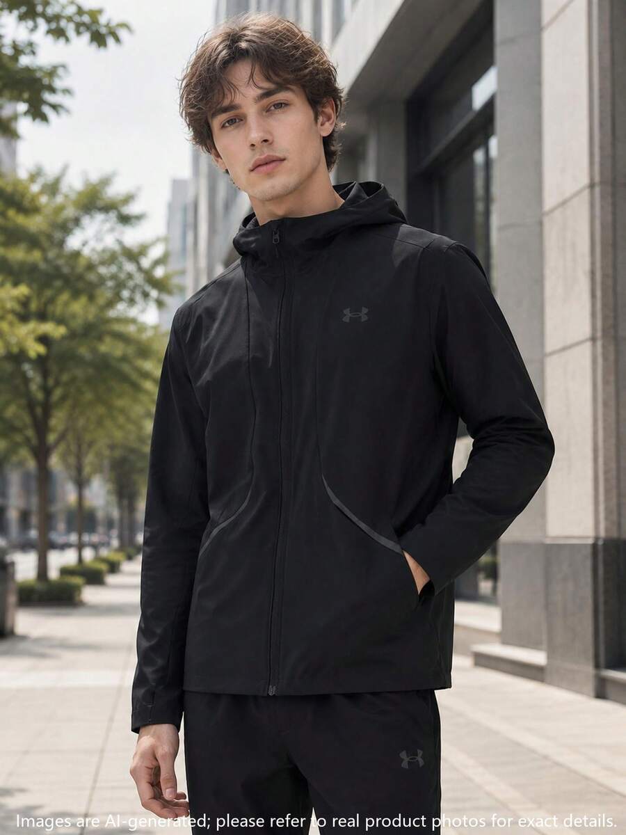 Under Armour Men's UA Unstoppable Woven Jacket Comfortable Daily Outdoor Sports Casual Jacket 6014621-001 - Black - View 1