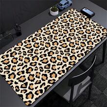 XL XXL Extra Large Gaming Desk Mouse Pad, Beige Brown Leopard Print Minimalist Pad, Durable Thick Fabric Non-Slip Base, Suitable For Computer Laptop Home Office, Gift For Gamers Students Professionals - View 7