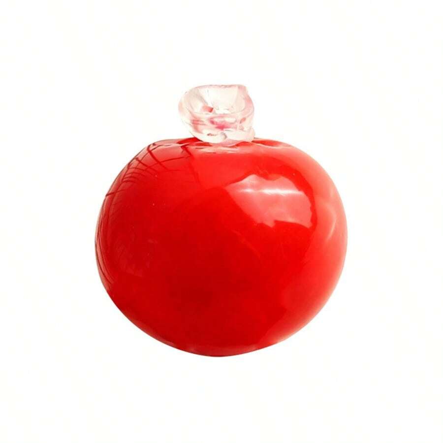 1pc New Slow Squeeze Crunchy Sound Stress Relief Handmade Ball Toy, Apple Red Style, Can Make Sound, Slow Rebound, Shapeable Squeeze Toy, Suitable For Office Workers And Teenagers To Relieve Stress