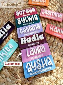 Personalized Custom Name Badge, Professional Brooch Identification Plate, Suitable For Nurses, Educators, Teachers, Doctors, Staff - Multicolor - View 4