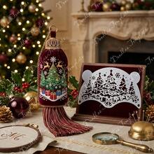 Christmas Holiday Magic! 6pcs DIY Christmas Painting Stencil Set - Create Christmas Party Decorations, Cards And Crafts In Minutes! Suitable For Gift Box Decoration, Canvas, Fabric, Greeting Cards And Home Decor. Reusable Plastic Craft Stencils - Sets - View 6