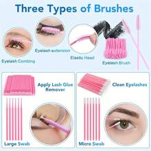 False Eyelash Extension Practice Tool Set, Includes Mannequin Head, Tweezers, Brush, Practice Lashes, Dense Lash Positioning Sticker, Cleaning Brush, Glue Ring, Suitable For Beginners To Practice Eyelash Extensions - Dusty Pink - View 7