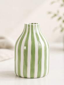 1pc Striped Bulky Diffuser Bottle, Decorative Tabletop Aromatherapy Bottle, For Bedroom Bathroom Desktop Display, Ideal For Home Office Decor - Small Round Bottle - View 7