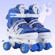 Patines Infantiles Estables con Doble Rueda y Freno, Tamaño Ajustable que Acompaña el Crecimiento, Para Niños y Niñas Principiantes 3-12 Años, Rosa y Azul, Regalo Divertido - Azul - Ver 11