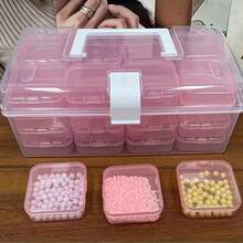 32pcs Plastic Storage Box Set, DIY Handmade Beading Accessories Organizer, Multi-Functional Portable Storage Box, Home Storage, Sewing Supplies Organizer, Suitable For DIY Crafts, Beads, Jewelry And Nail Art Supplies - Multiple Styles - View 2