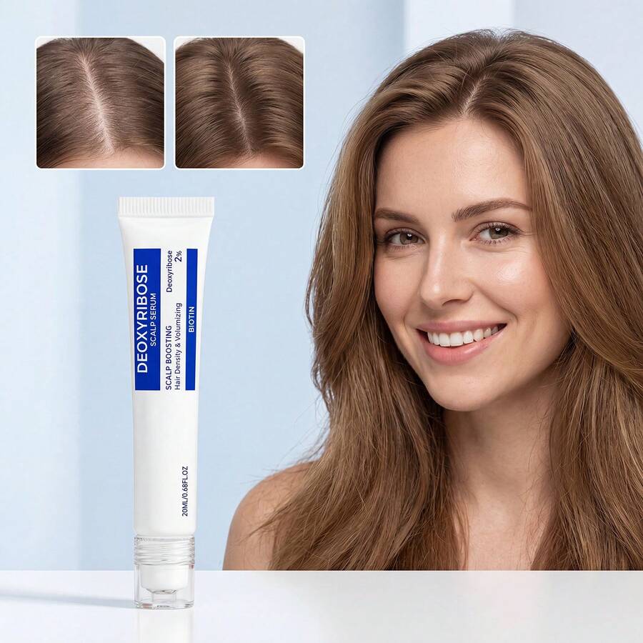 2pcs AMZ Scalp Serum, Gentle Volumizing Moisturizing Smoothing Hair, Refreshing Texture Easy To Apply Convenient Rollerball Serum