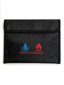 Fire-Resistant Document Bag, Includes One Set Of Fire-Resistant And Flame-Retardant Money Pouch, Moderate Size, Made Of Non-Irritating Silicone Coating, Used For Safely Storing Cash, Important Documents, Jewelry And Passports - A - View 14