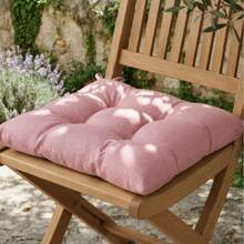 Set Of 6 Puffy Soft Square Chair Cushions – 40x40 Cm İN DER TURKEI - Hot Pink - View 3