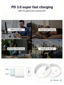 PD Fast Charger, USB-C Power Supply With 2m/6.6ft Type C Charging Cable, High-Speed Wall Plug Charger, Compatible With Mobile Phones/Tablets And Various Devices, Fast Charger Wall Charger, Power/Charging Station - South Africa Plug(230V) - View 7