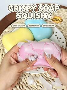 Crispy Squeeze Stress Toy, Makes Satisfying Clicking Sound When Pressed, ASMR Hand Sensory Relaxation Toy, Suitable For Children And Teenagers - Multicolor - View 2