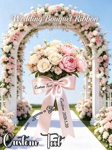 Customized Glitter Ribbon, Can Be Written According To Your Requirements, Multiple Colors, Wedding Bridal Shower Gift, Happy Birthday Ribbon, Bachelorette Party Decoration, Parade Banner, Ideal Gift For Graduation Ceremony - Multicolor - View 2