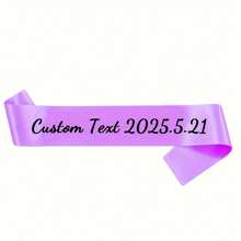 Customized Glitter Ribbon, Can Be Written According To Your Requirements, Multiple Colors, Wedding Bride Gift, Happy Birthday Ribbon, Bachelorette Party Decoration, Parade Banner, Ideal Gift For Graduation Ceremony - Multicolor - View 16