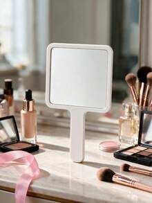 1pc Simple And Colorful Star Handheld Makeup Mirror For Students - Cartoon Style Makeup Remover Mirror - Portable - Travel Size - Handheld - Multicolor - View 3